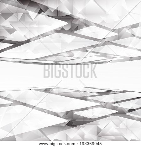 Abstract  White and gray color technology modern futuristic background, vector illustration