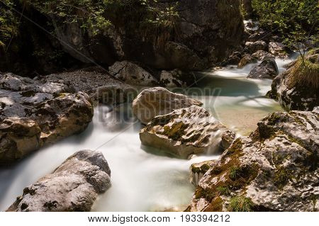 Small river in the Zauberwald - Long exposure version Ramsau Bavaria Germany
