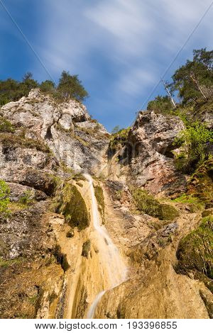 Waterfall at the Almbachklamm, Berchtesgadener Land, Bavaria Germany