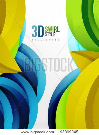 3D wave lines design. Dynamic effect abstract Illustration, modern pattern template