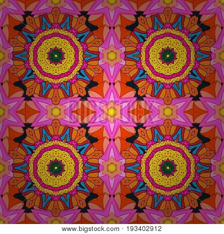 Geometric Circle Element In Glod Colors. Spiritual And Ritual Symbol Of Islam Arabic Indian Religion