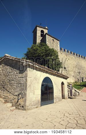 Rocca della Guaita castle in San Marino republic Italy