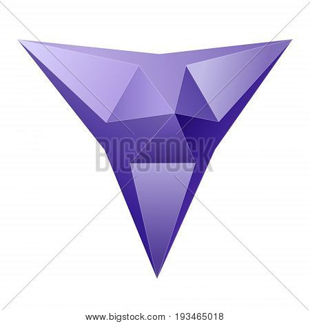 Vector complex geometric shape based on tetrahedron