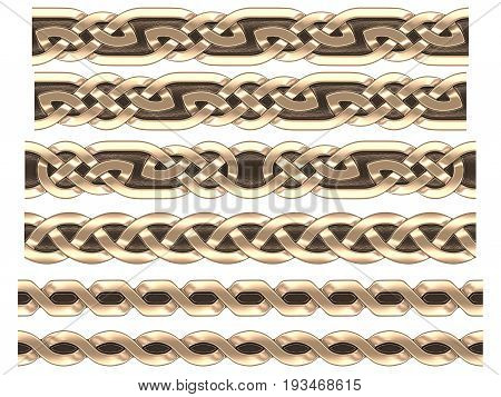 3D illustration Celtic ornament. Isolated white background.