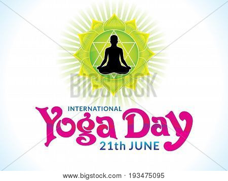 abstract artistic creative yoga day vector illustration