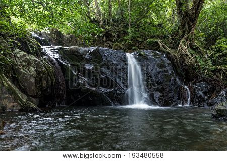Ched Kod waterfall in rain forest at Khao Yai National park Thailand.