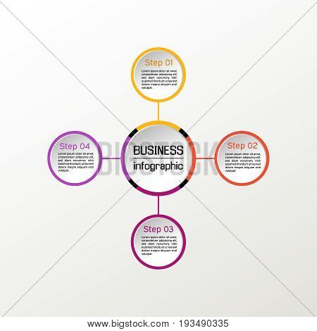 Vector circle infographic. Business diagrams, presentations and charts