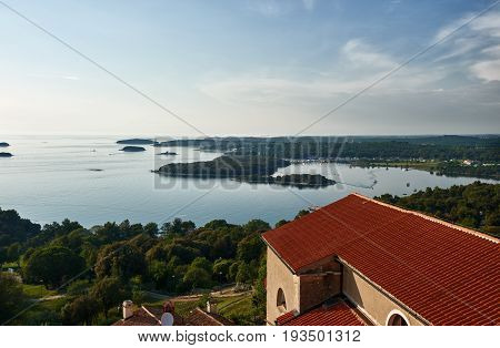 Beautiful View Of Vrsar from tower -Istria, Croatia