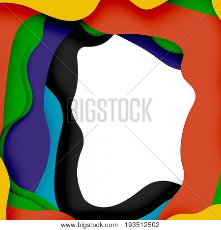 3d abstract background with cut shapes, business presentation, flyer template