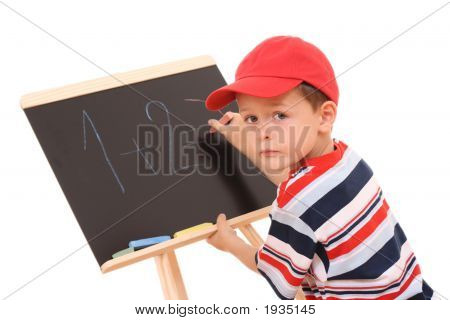 Blackboard And Child