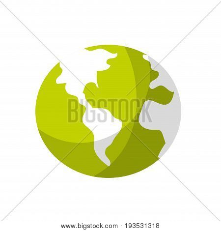 global earth plenet with geography ubication vector illustration