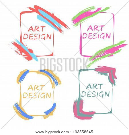 Pop art design. Frames for an gallery, art studio, school. Vector illustration