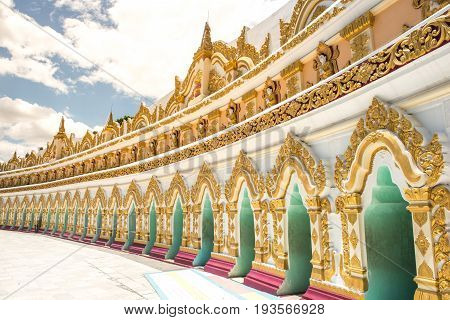 U Min Thonze Sel Pagoda at on Sagaing Hill Mandalay Division Myanmar Burma