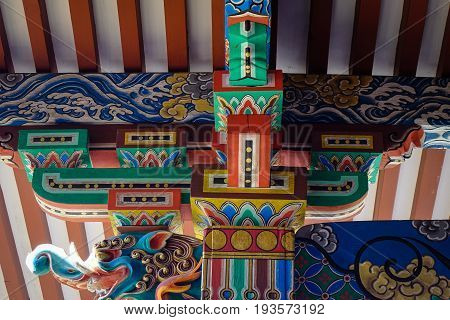 Details Of Shinto Shrine In Kyoto, Japan