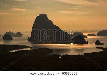 View Of Phang Nga Bay From Samet Nangshe Viewpoint