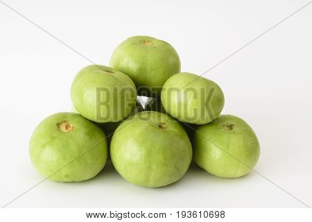 Tinda or Indian squash on a white background