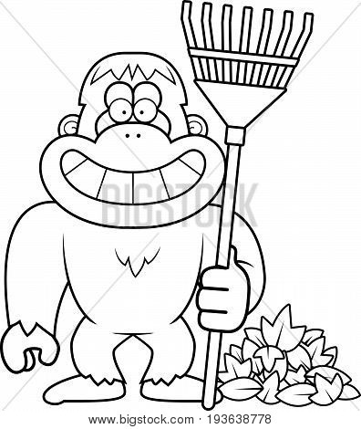 Cartoon Yeti Fall