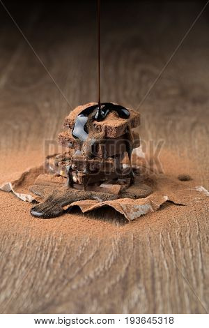 Photo of chocolate with syrup