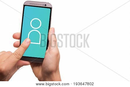 Smartphone access social media by touch on screen