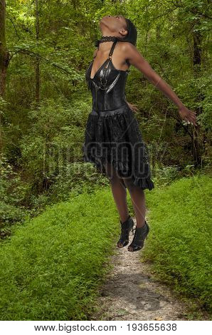Floating Black Woman