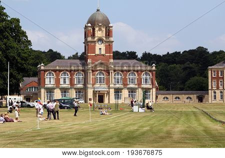 Sandhurst, Surrey, Uk - June 18Th 2017: Visitors To The Royal Military Academy Sandhurst Waiting For