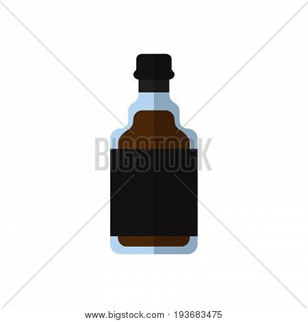 Whiskery bottle flat icon filled vector sign colorful pictogram isolated on white. Symbol logo illustration. Flat style design