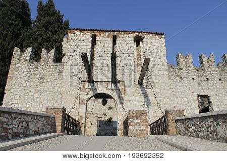 ancient castle in Brescia, a city in northern Italy