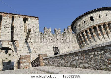 ancient castle in Brescia, a city in northern Italy