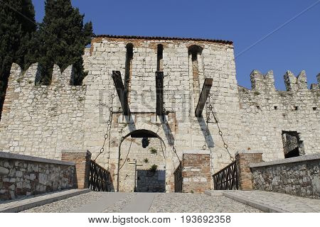 ancient castle in Brescia, a city in northern Italy
