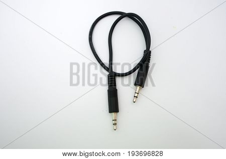 Speaker cable 3.5mm on a white background