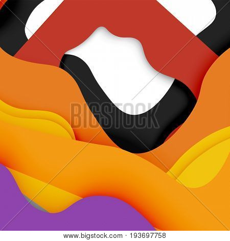 3d abstract background with cut shapes, business presentation, flyer template