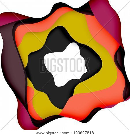 3d abstract background with cut shapes, business presentation, flyer template