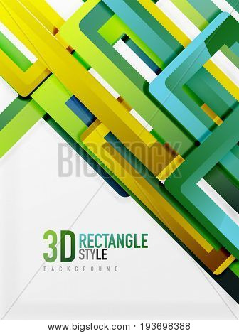 Rectangle tube elements, 3d background