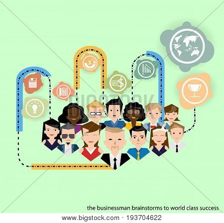 Businessman and Lady   Vector modern design Idea and Concept illustration Business.