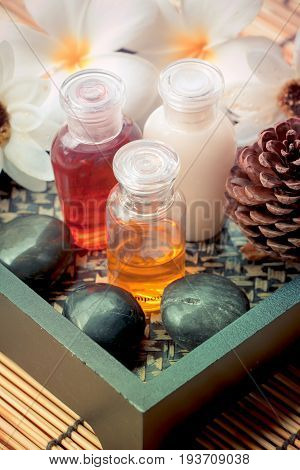 Toiletries tube in a luxury hotel shower gel shampoo hair conditioner