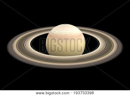 Planet Saturn isolated. 3D render (Elements of this image furnished by NASA)