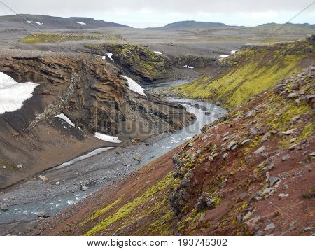 Waterfalls Cascade At River Skoga In Iceland