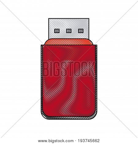 usb information backup device technology vector illustration