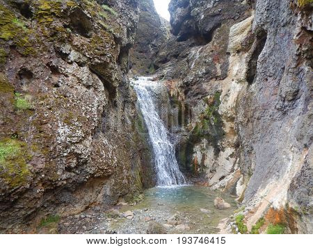 Hveragerdi Valey Of Hot Streams And Waterfalls In Iceland