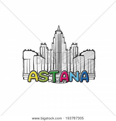 Astana Beautiful Sketched Icon