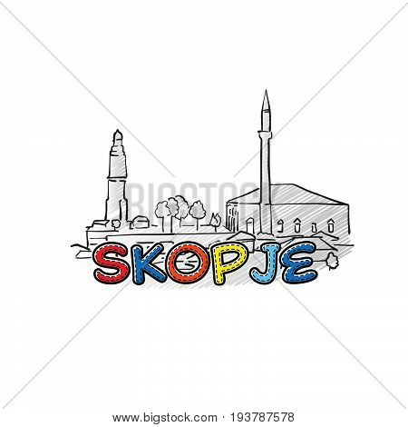 Skopje Beautiful Sketched Icon