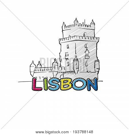Lisbon Beautiful Sketched Icon