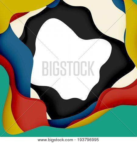 3d abstract background with cut shapes, business presentation, flyer template