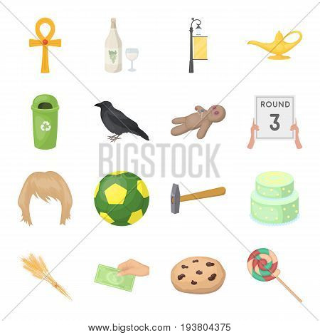 sports, recreation, cooking and other  icon in cartoon style.raisins, candy, sweets icons in set collection.