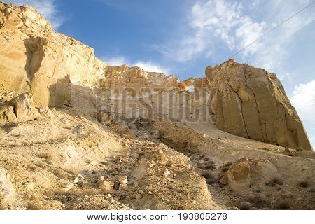 Mountain sierra in canyon Boszhira in Ustyurt plateau, Kazakhstan