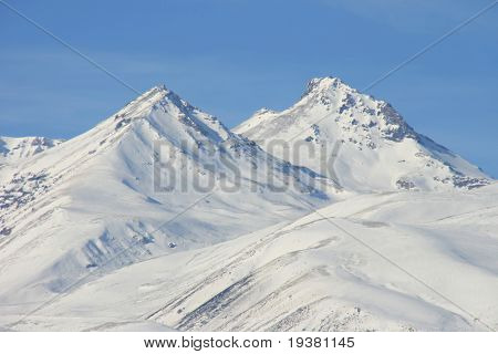 aragats bjerg, Armenien, vinter