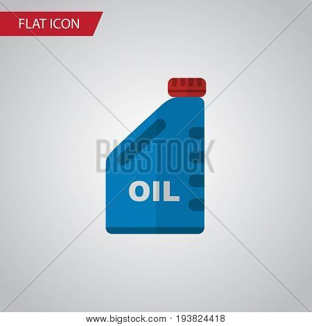 Isolated Oil Jerrycan Flat Icon. Petrol Vector Element Can Be Used For Petrol, Oil, Jerrycan Design Concept.