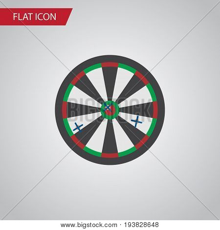 Isolated Darts Flat Icon. Arrow Vector Element Can Be Used For Arrow, Darts, Game Design Concept.