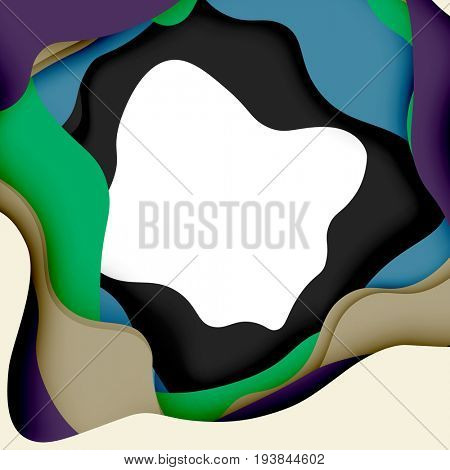 3d abstract background with cut shapes, business presentation, flyer template