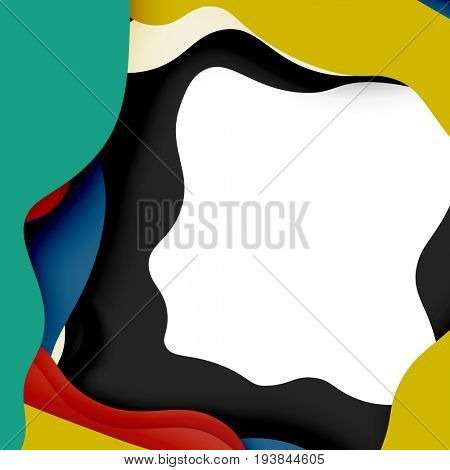 3d abstract background with cut shapes, business presentation, flyer template